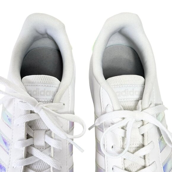 ADIDAS White Blue Iridescent GRAND COURT Sneaker FW1274 Shoe Men's Size 7 - Picture 8 of 9